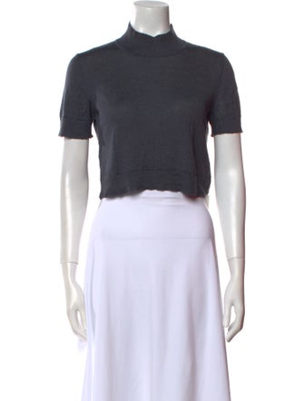 Rachel Comey Silk Mock Neck Crop Top
