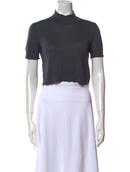 Rachel Comey Silk Mock Neck Crop Top