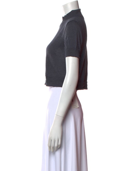 Rachel Comey Silk Mock Neck Crop Top