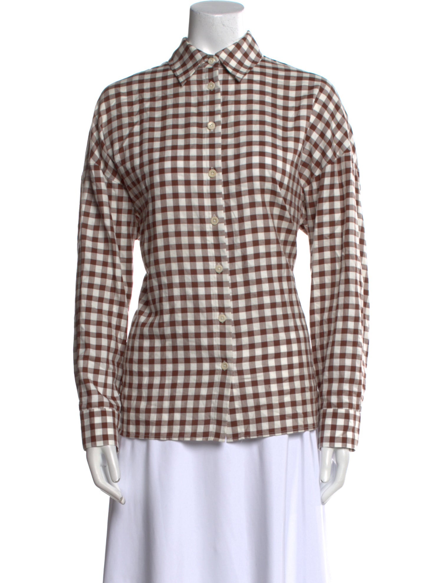 Rachel Comey Plaid Print Long Sleeve Button-Up Top