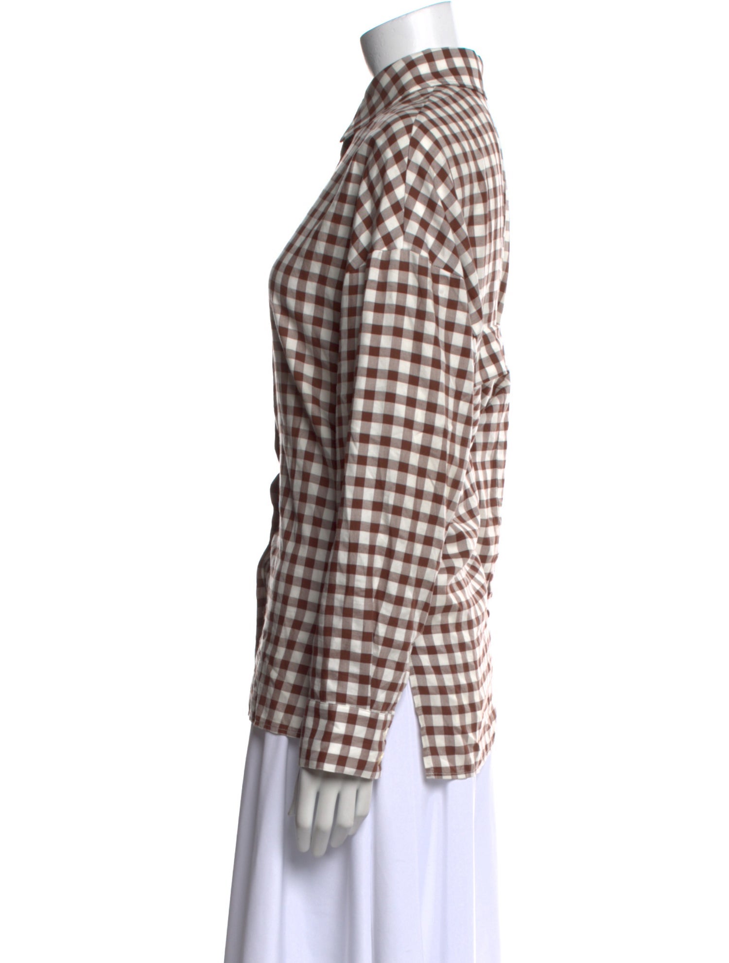 Rachel Comey Plaid Print Long Sleeve Button-Up Top