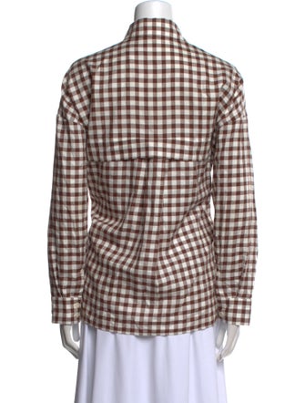Rachel Comey Plaid Print Long Sleeve Button-Up Top