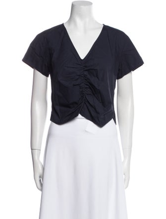 Rachel Comey V-Neck Short Sleeve Crop Top
