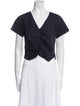 Rachel Comey V-Neck Short Sleeve Crop Top