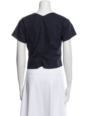 Rachel Comey V-Neck Short Sleeve Crop Top