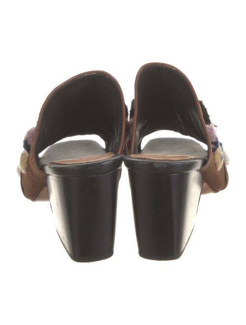 Rachel Comey Floral Print Pom-Pom Embellishments Mules