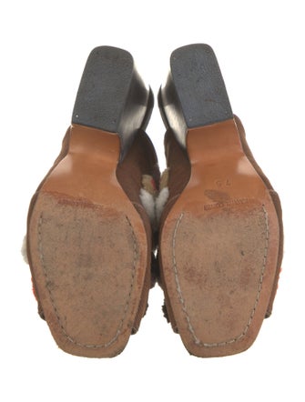 Rachel Comey Floral Print Pom-Pom Embellishments Mules