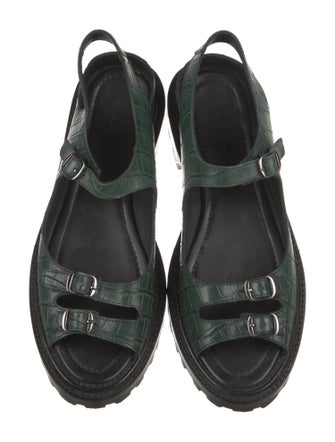 Rachel Comey Embossed Leather Slingback Sandals
