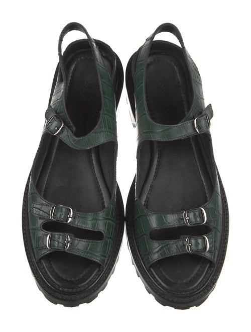 Rachel Comey Embossed Leather Slingback Sandals