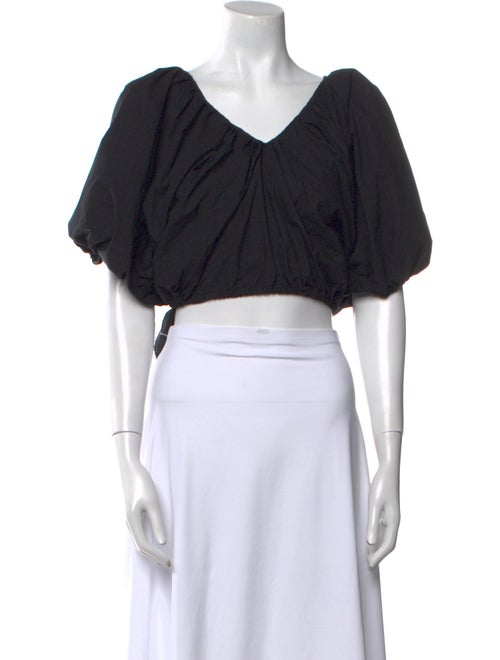 Rachel Comey V-Neck Short Sleeve Crop Top