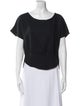 Rachel Comey Bateau Neckline Short Sleeve Crop Top