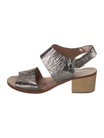 Rachel Comey Leather Animal Print Slingback Sandals