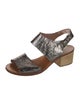 Rachel Comey Leather Animal Print Slingback Sandals