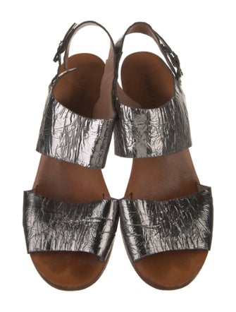 Rachel Comey Leather Animal Print Slingback Sandals