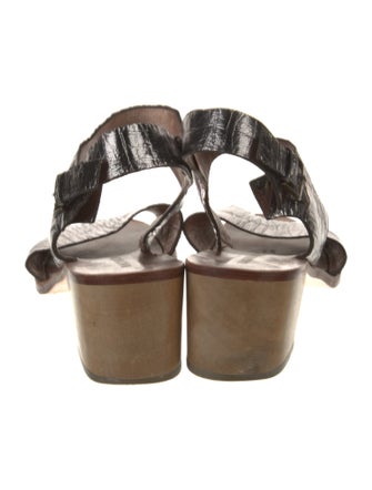 Rachel Comey Leather Animal Print Slingback Sandals