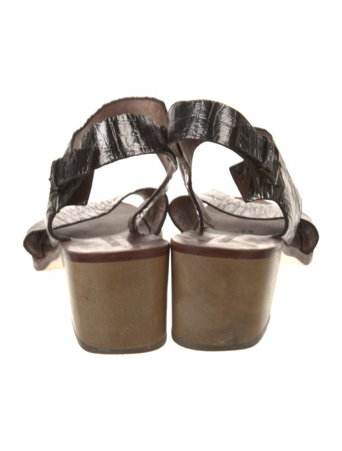 Rachel Comey Leather Animal Print Slingback Sandals