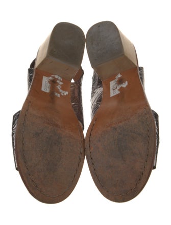 Rachel Comey Leather Animal Print Slingback Sandals