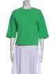 Rachel Comey Crew Neck Three-Quarter Sleeve Top