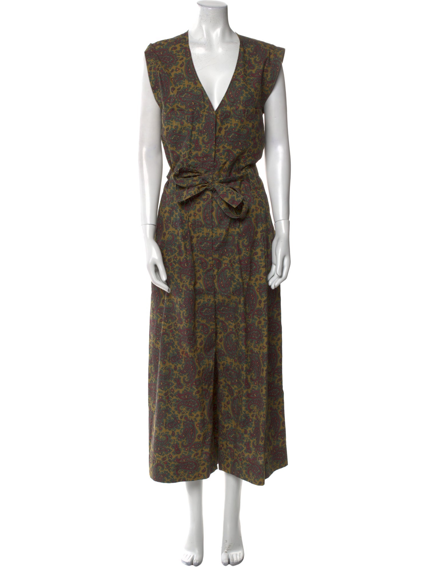 Rachel Comey Paisley Print V-Neck Jumpsuit