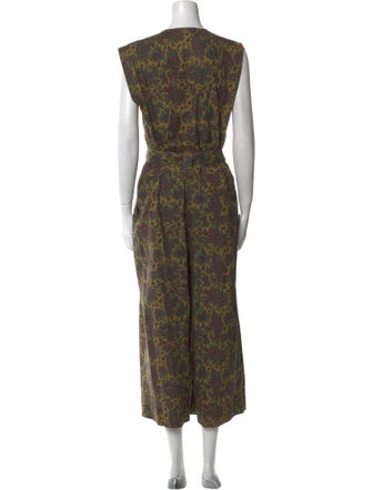 Rachel Comey Paisley Print V-Neck Jumpsuit
