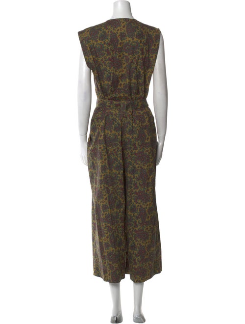 Rachel Comey Paisley Print V-Neck Jumpsuit