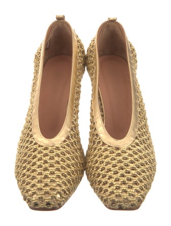 Rachel Comey Mesh Leather Trim Embellishment Pumps