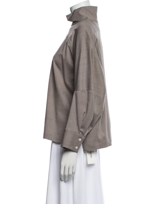 Rachel Comey Mock Neck Three-Quarter Sleeve Sweatshirt