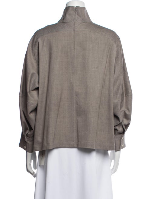 Rachel Comey Mock Neck Three-Quarter Sleeve Sweatshirt