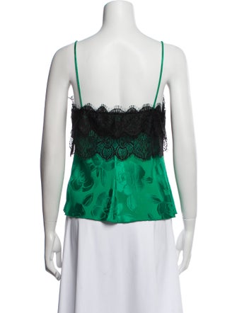 Rachel Comey Lace Pattern Square Neckline Top