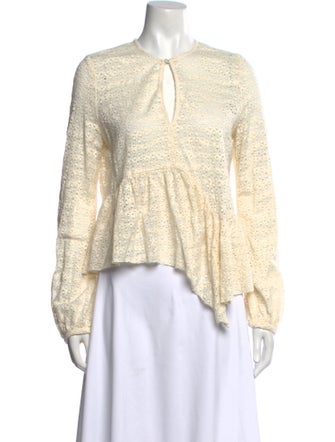 Rachel Comey V-Neck Long Sleeve Crop Top