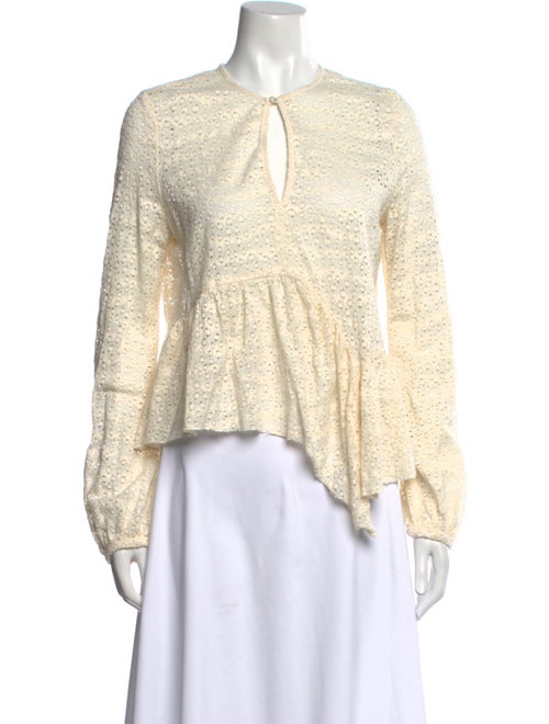 Rachel Comey V-Neck Long Sleeve Crop Top