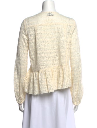 Rachel Comey V-Neck Long Sleeve Crop Top