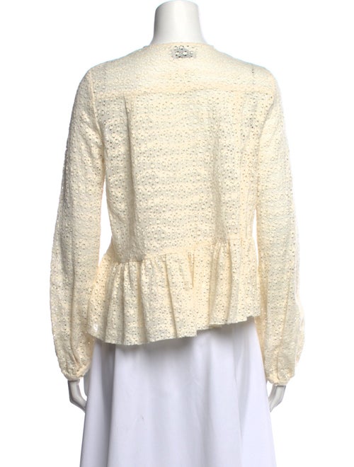 Rachel Comey V-Neck Long Sleeve Crop Top