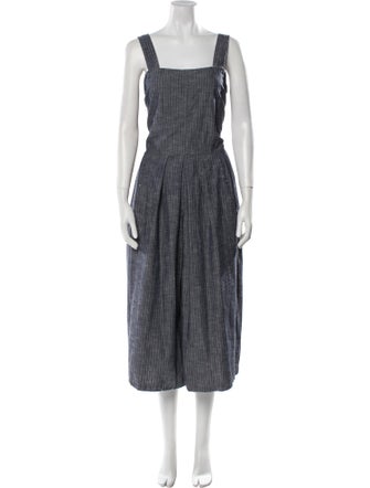 Rachel Comey Striped Square Neckline Jumpsuit