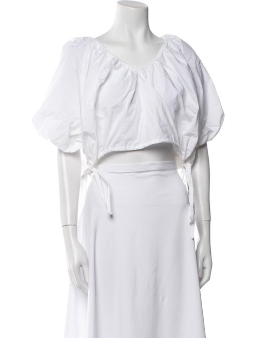 Rachel Comey Linen V-Neck Crop Top