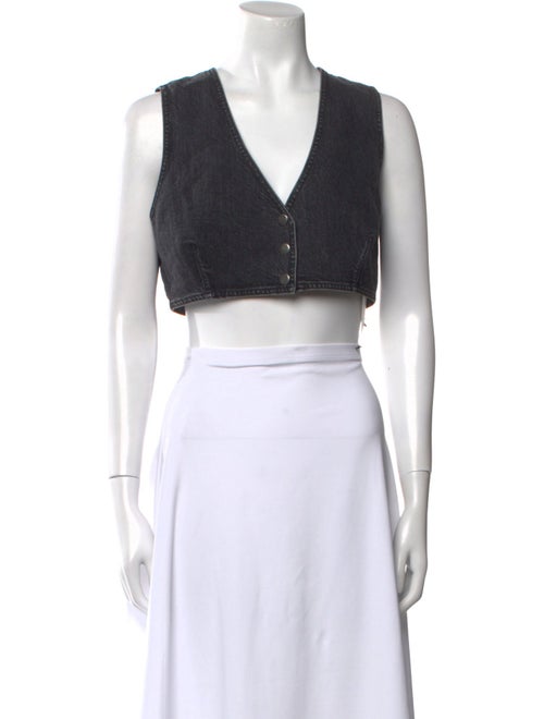 Rachel Comey V-Neck Sleeveless Crop Top
