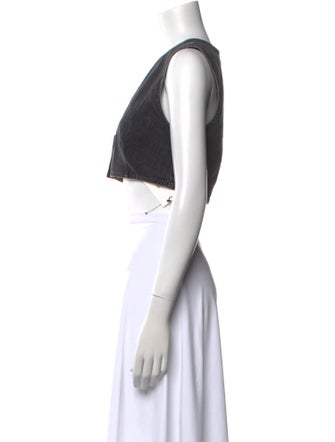 Rachel Comey V-Neck Sleeveless Crop Top