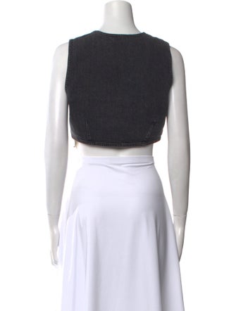 Rachel Comey V-Neck Sleeveless Crop Top