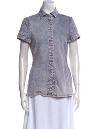 Rachel Comey Short Sleeve Button-Up Top