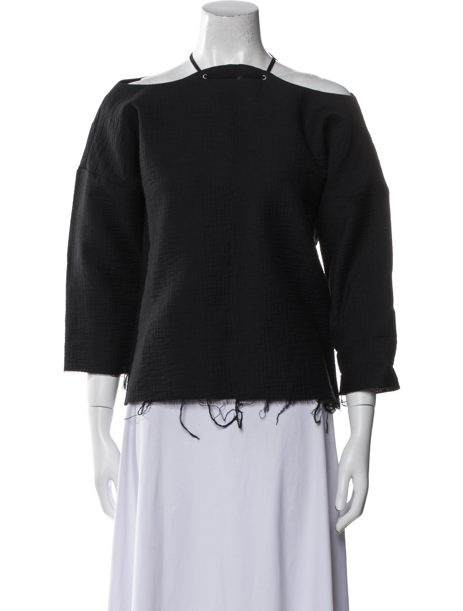 Rachel Comey Mock Neck Three-Quarter Sleeve Sweatshirt