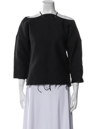 Rachel Comey Mock Neck Three-Quarter Sleeve Sweatshirt
