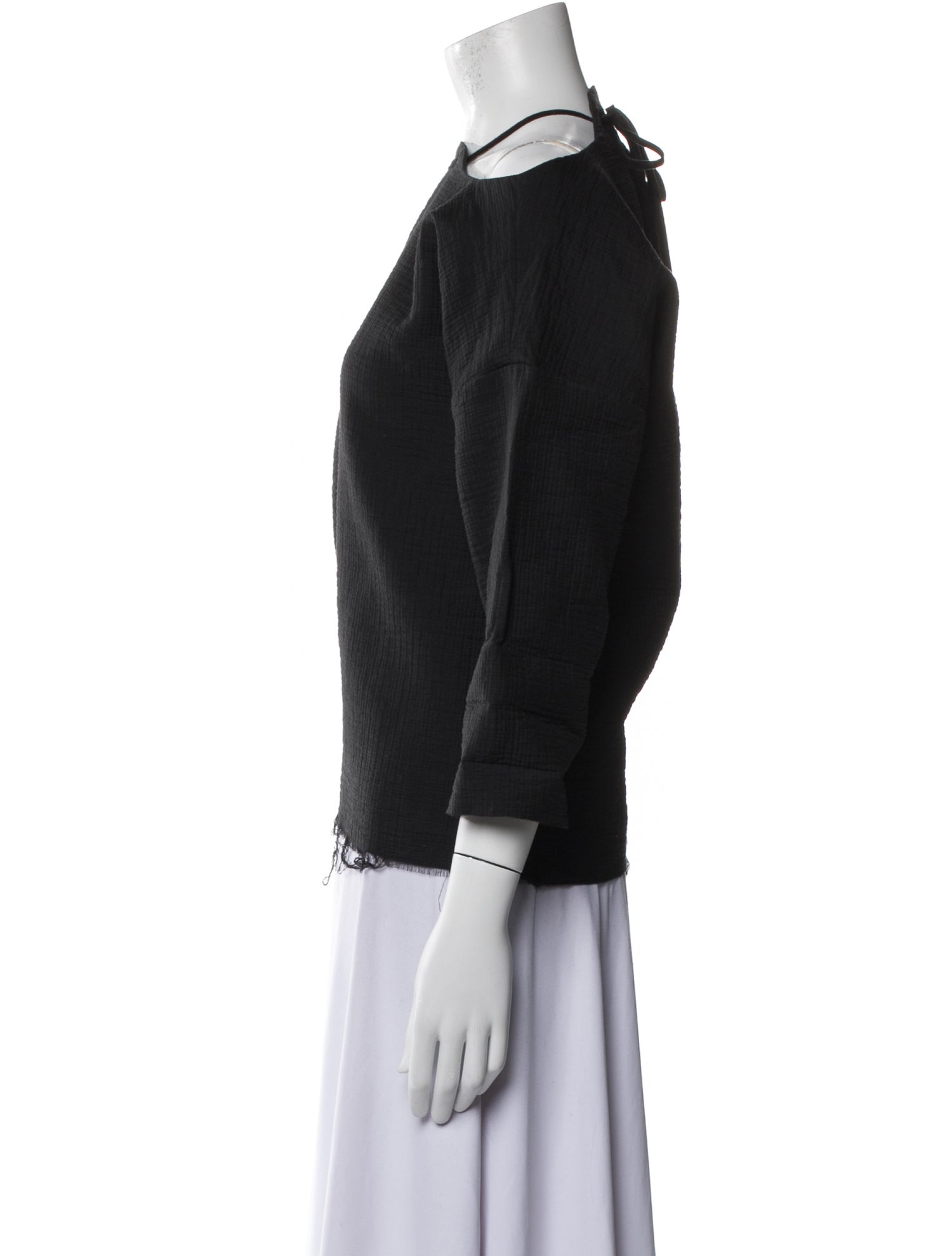 Rachel Comey Mock Neck Three-Quarter Sleeve Sweatshirt