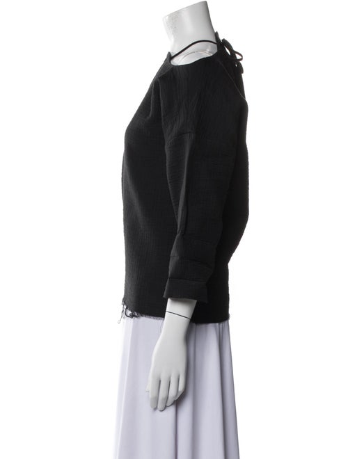 Rachel Comey Mock Neck Three-Quarter Sleeve Sweatshirt