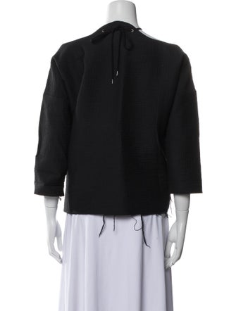 Rachel Comey Mock Neck Three-Quarter Sleeve Sweatshirt