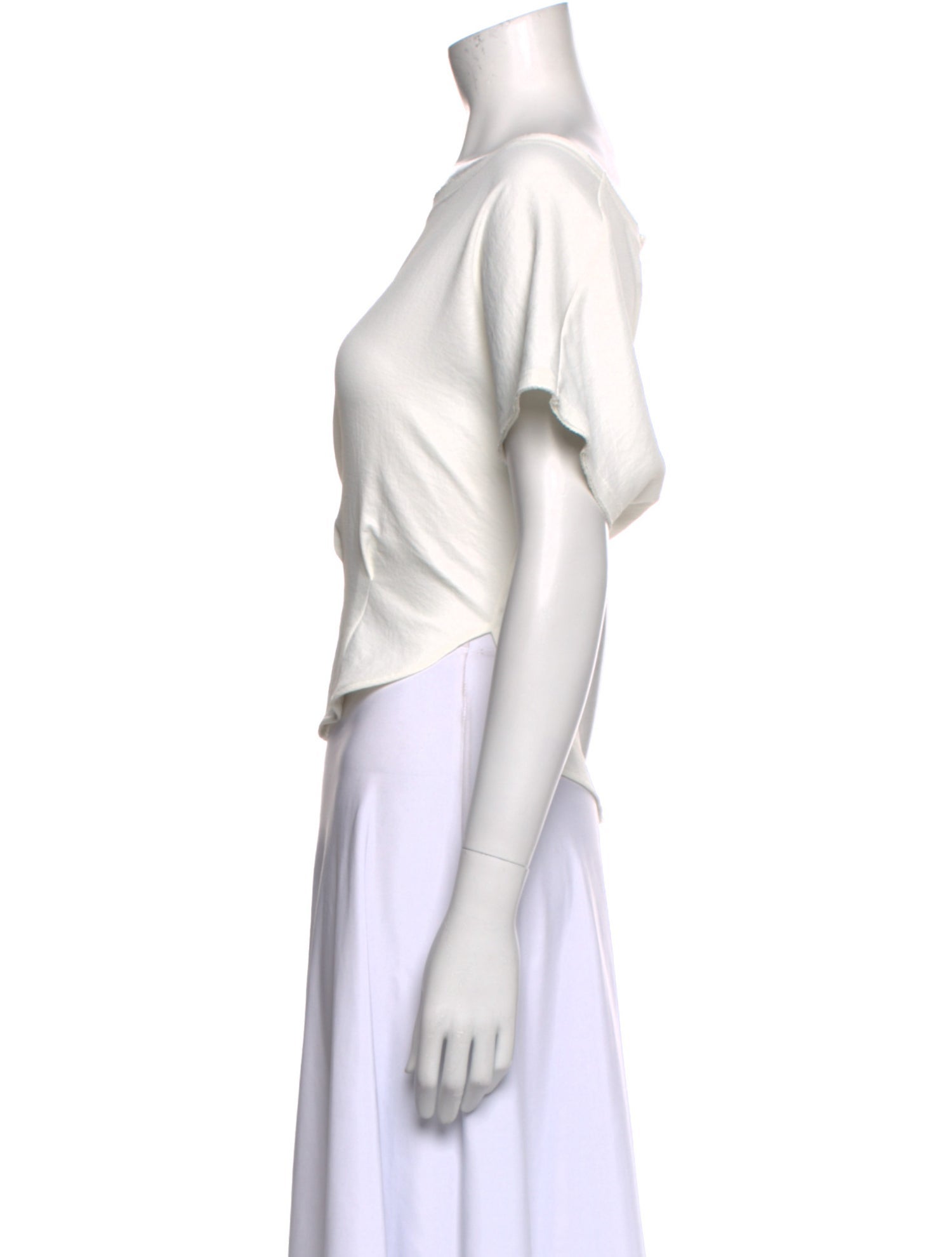 Rachel Comey Bateau Neckline Short Sleeve Crop Top