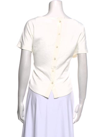 Rachel Comey Bateau Neckline Short Sleeve Crop Top