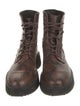 Rachel Comey Leather Animal Print Combat Boots