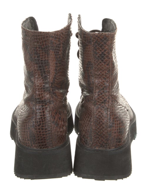 Rachel Comey Leather Animal Print Combat Boots