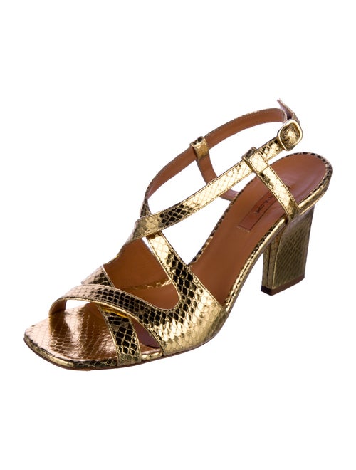 Rachel Comey Snakeskin Animal Print Slingback Sandals