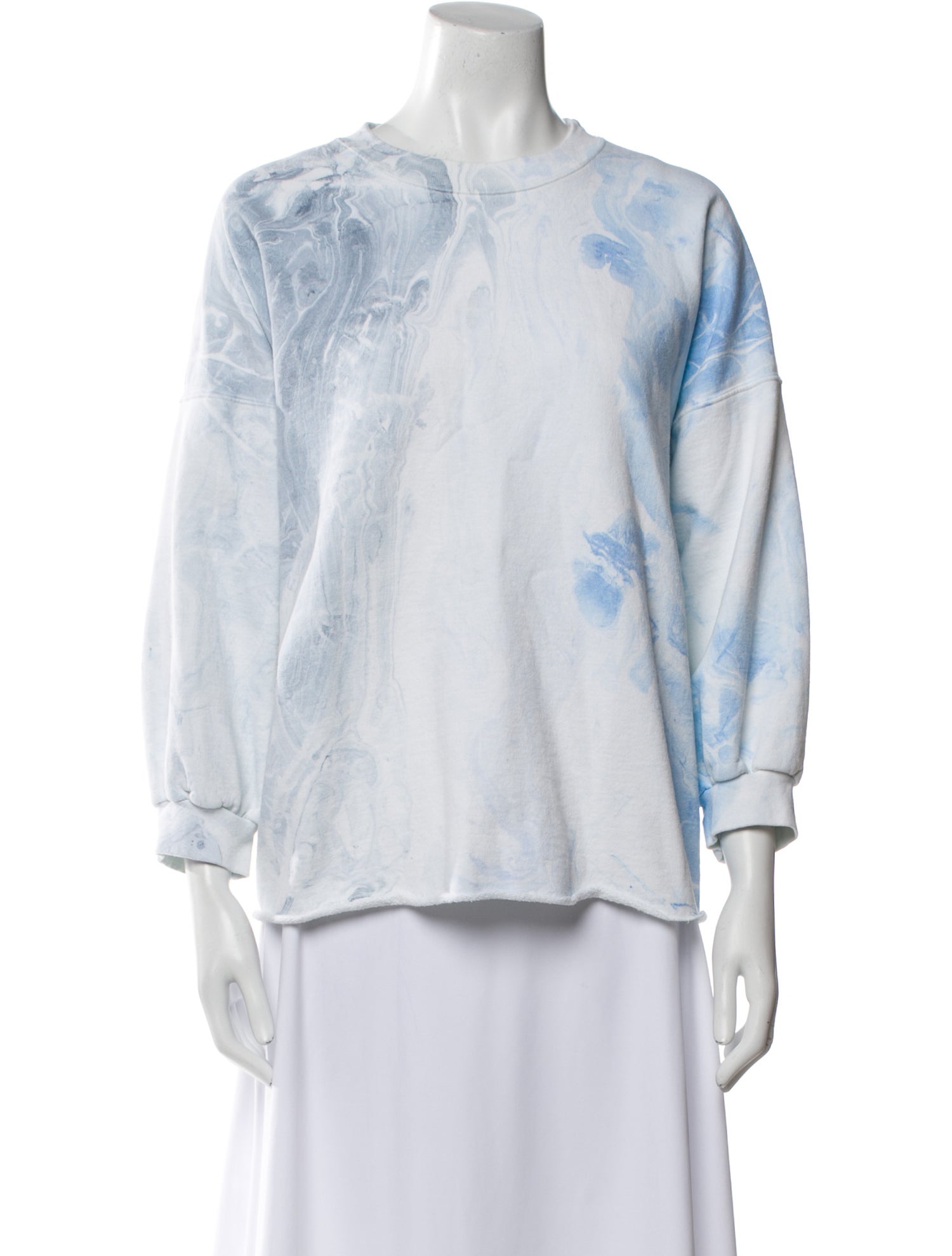 Rachel Comey Tie-Dye Print Bateau Neckline Blouse